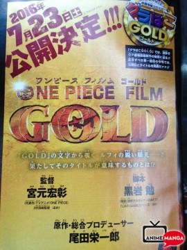 Annuncio One Piece Film Gold