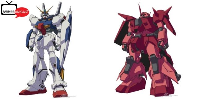 Gundam AN-01 Tristan e lo Zaku III Kai