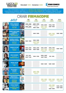 Appuntamenti con Star Comics a Lucca CG 23
