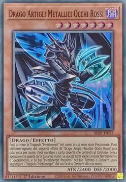 Drago Artigli Metallici Occhi Rossi